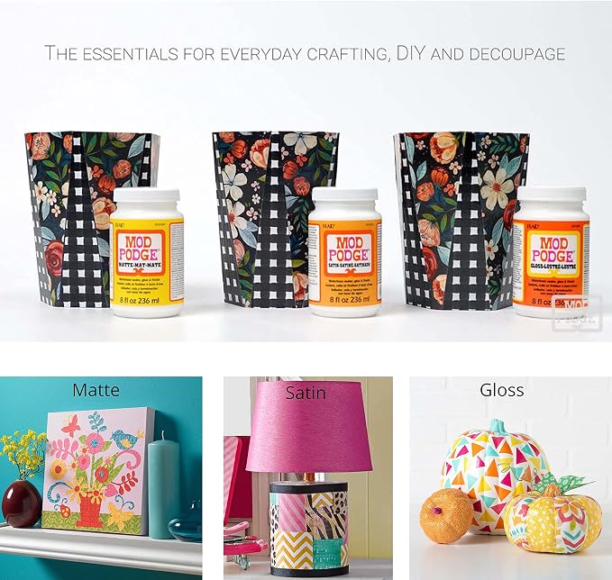 Mod Podge Matte Sealer, Glue & Finish: All-in-One Craft Solution- Quick Dry - Image 5