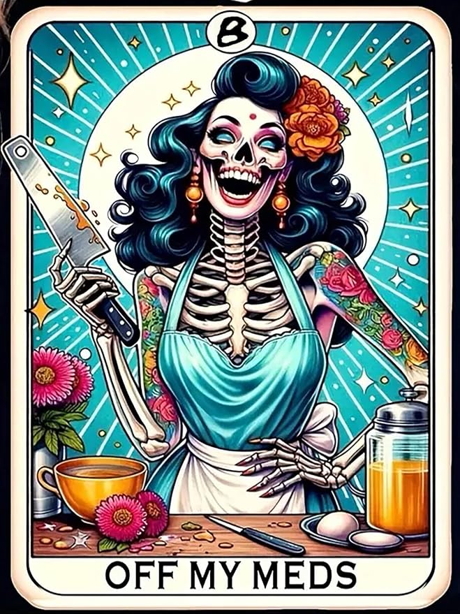 CHWGLFGG 5D Diamond Art Kits for Adults Beginners, Skull Skeleton Chef Diamond by CHWGLFGG