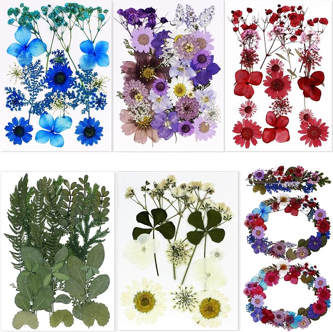 BIHRTC 100pcs Blue Dried Flowers by HOME
