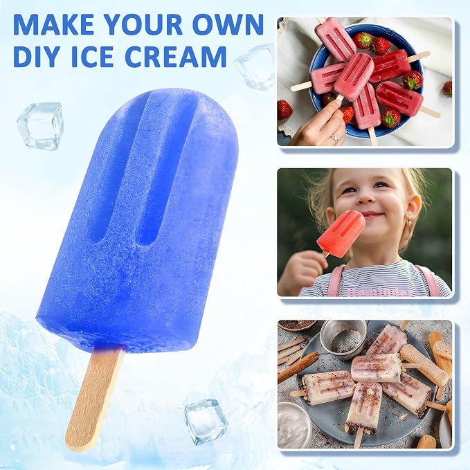 Popsicles Molds, 10 Cavity Silicone Popsicle Molds Easy-Release BPA-free - Image 6