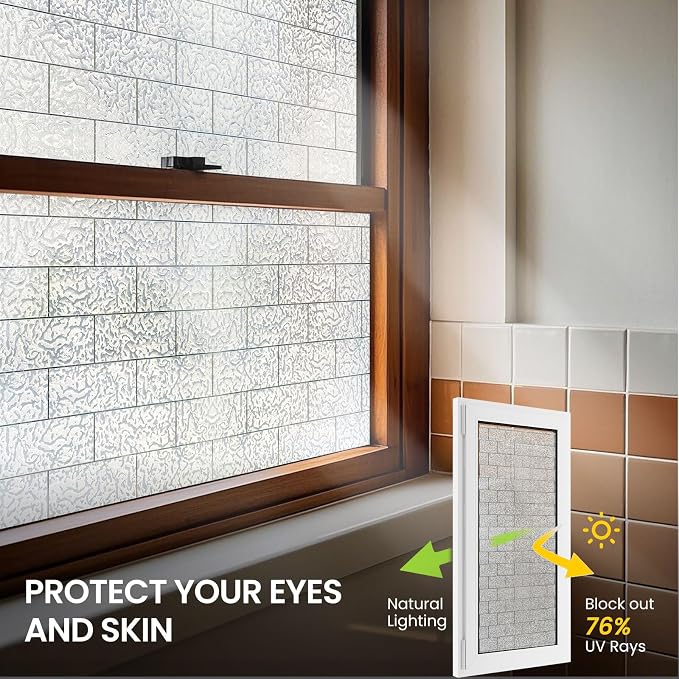 ADD.HERES Window Privacy Film, Frosted Glass Decorative Static Cling, Removable - Image 4