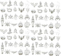 WOCRAFT 60pcs Bright Silver Halloween Charms Bracelet Charms by WOCRAFT