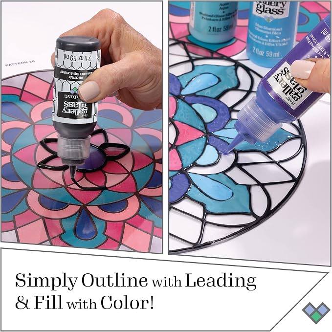 Gallery Glass, Basic Stained Kit, 6 Piece Glass Paint Set - Image 7