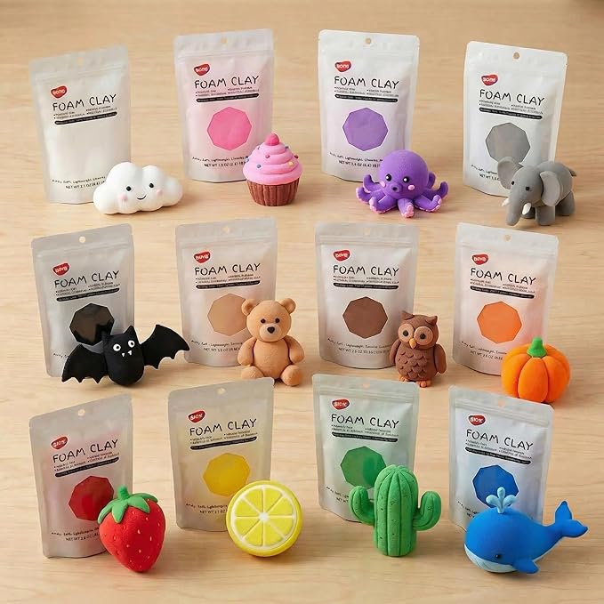 BOHS 12-Colors Foam Modeling Clay- - Image 5