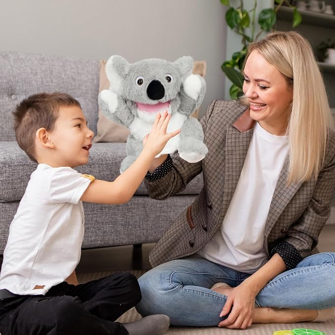Easfan Koala Hand Puppet with Movable Mouth Interactive Storytelling Cute Soft - Image 5
