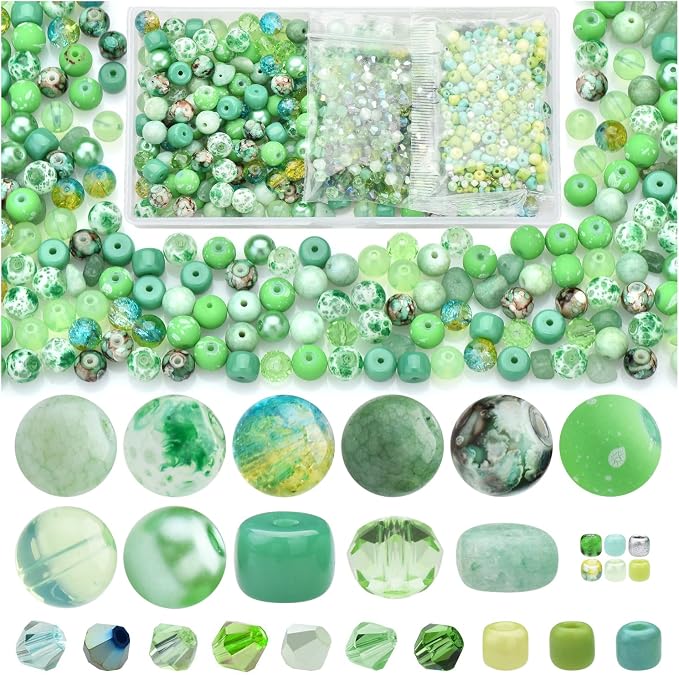 Chartreuse Glass Beads for Jewelry Making by RIRED27