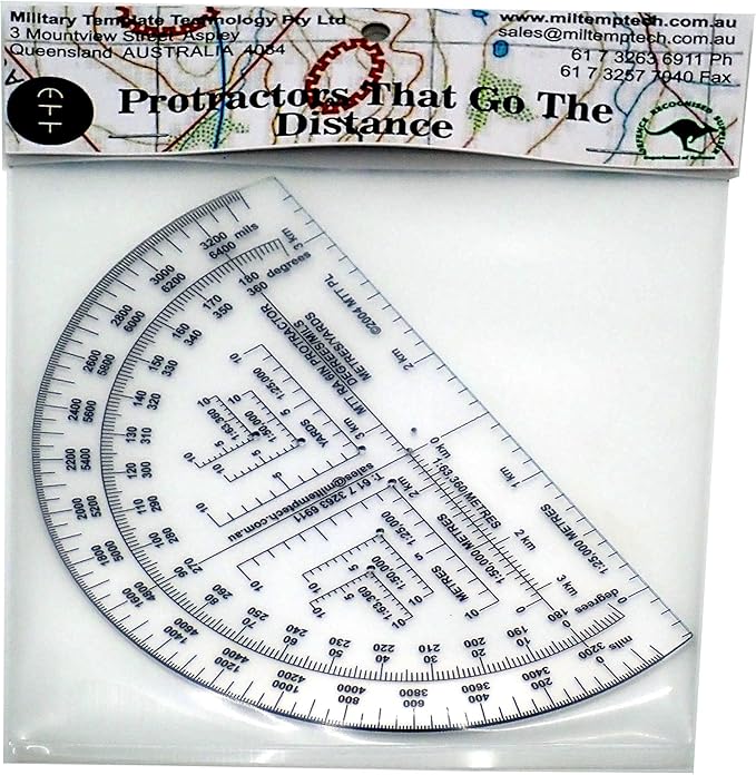 Degrees Mils Meters Yards Protractors