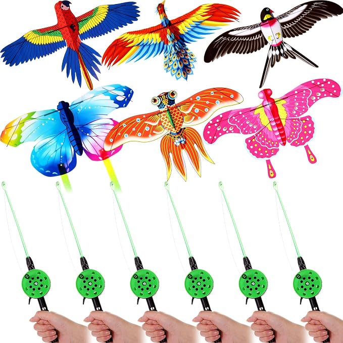 Simgoing 6 Pcs Mini Fishing Rod Kite by Simgoing