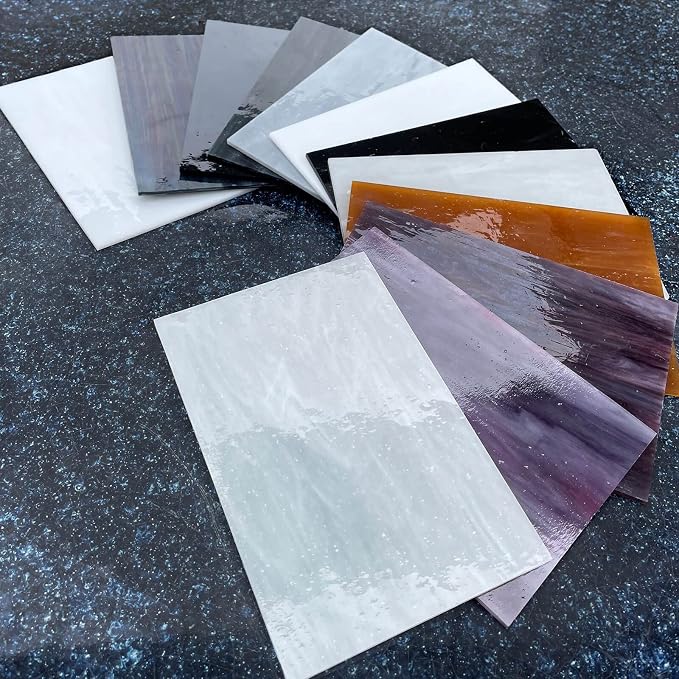 LITMIND 12 Sheets Stained Glass Variety Pack, 4 x 6 Inch Mosaic Glass Tiles - Image 4
