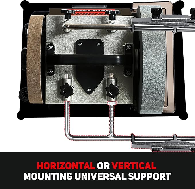 BUCKTOOL 10-Inch Variable Speed Wet Sharpening System, 1.2-Amp Two-Direction Water Cooled Wet Stone Grinder 90-160RPM, Wet Bench Grinder for Knife, Chisel, Knife, Axe, SCM8103