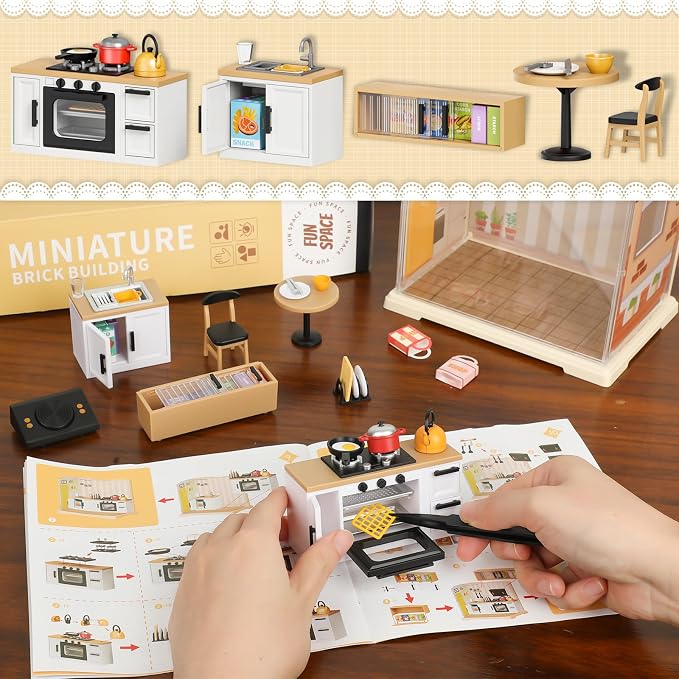 Kitchen Miniature House Kit, Mini Model Kits - Image 2