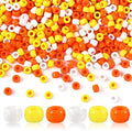 UPINS 1200Pcs Yellow Orange Pony Beads, Halloween Fall Autumn Color Beads by UPINS