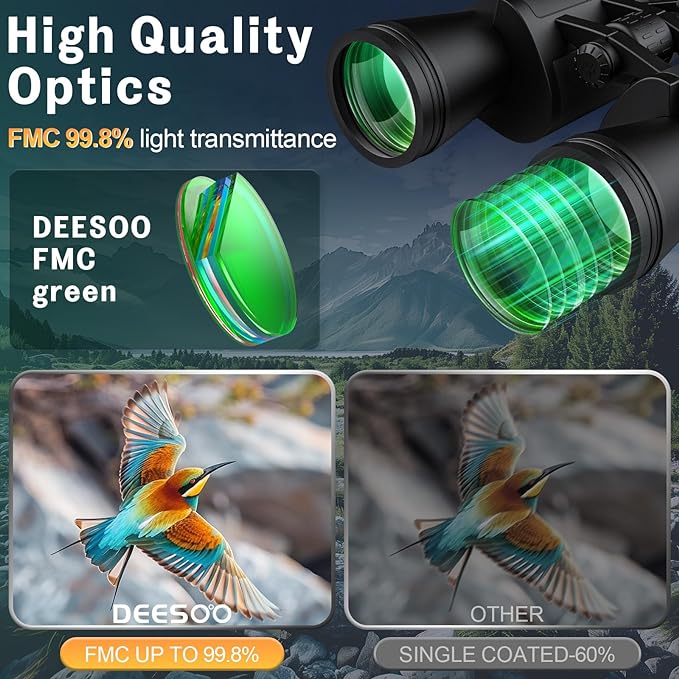 20x52 Binoculars for Adults High Powered | HD Vision, Large View, BAK4 Porro - Image 4
