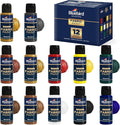 BLUEBIRD 12-Pack Fabric Paint, 3.4 Fl Oz each, Permanent Fabric Paints by BluebirdArts
