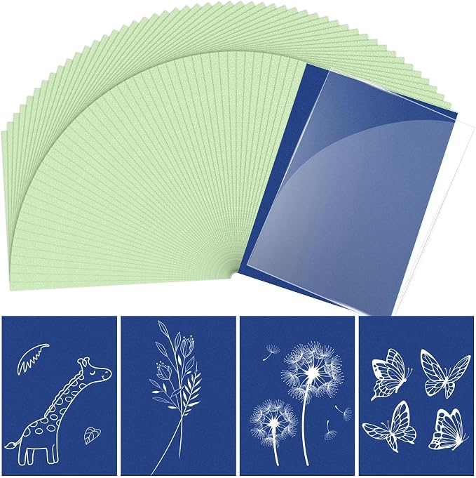 Cyanotype Kit with 50 Sheets Sun Print Paper & Acrylic Panel, Solar Printing by Prudiut