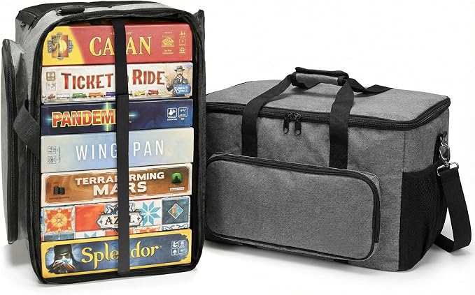 Board Game Bag with Multi-Pockets – Convertible Tote & Shoulder Carry, Includes by AmazingFair