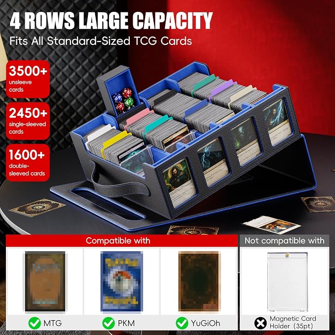 Trading Card Storage Box – 3500+ Magnetic MTG Deck Box - Image 3