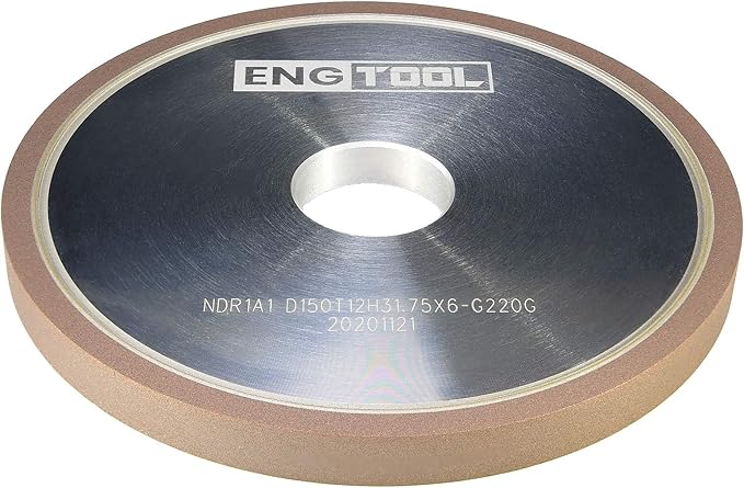 MaxTool Dia 6" 1A1 Diamond Plain Wheel Abrasive Grinding Wheel Thick 1/2" Grit#220 Resin Bond; NDR1A1D6T12X6G22