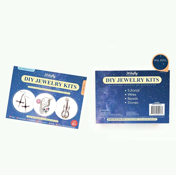 Filofly DIY Jewelry Kit 003 Free Soul, Make Your Own Wire Wrapping and Weaving - Image 2