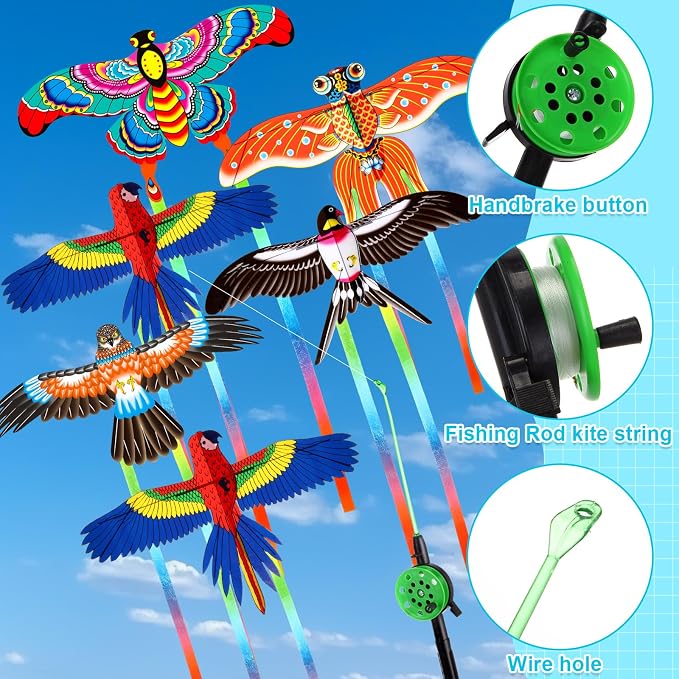 Simgoing 6 Pcs Large Fishing Rod Kite - Image 3