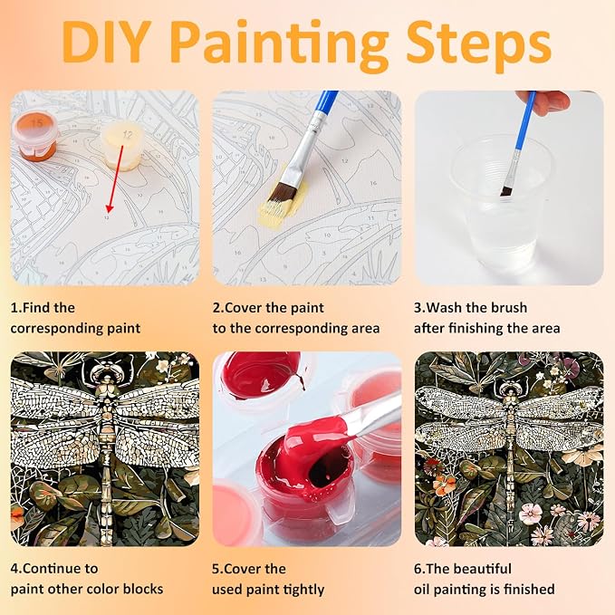 Framed Paint by Numbers Kit for Adults - Image 8