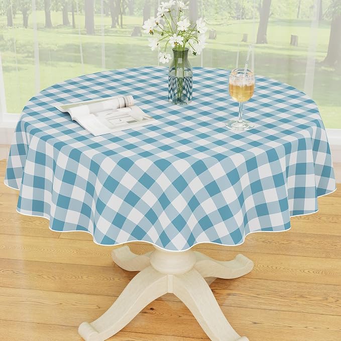 Smiry Plastic Table Cloth, Waterproof Vinyl Tablecloth by Smiry