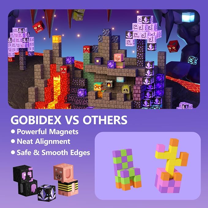 GobiDex 200PCS Magnetic Blocks Kids Building Toys - Image 5