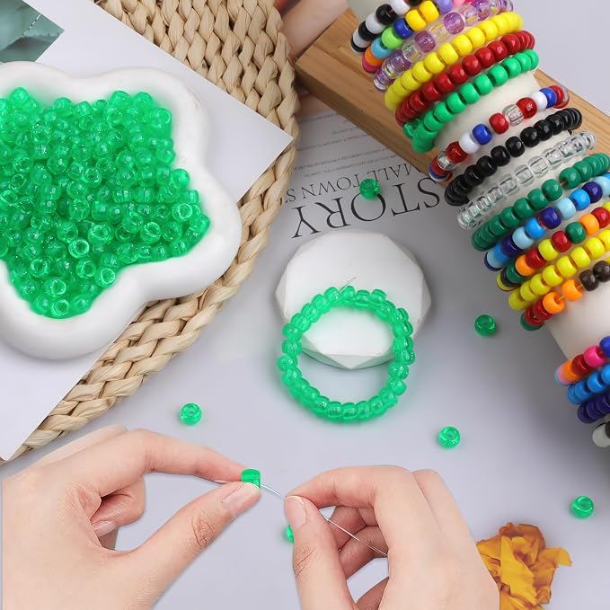 Plastic Pony Beads, for Bracelet, Hair Braiding, Friendship Bracelets, Jewelry - Image 4