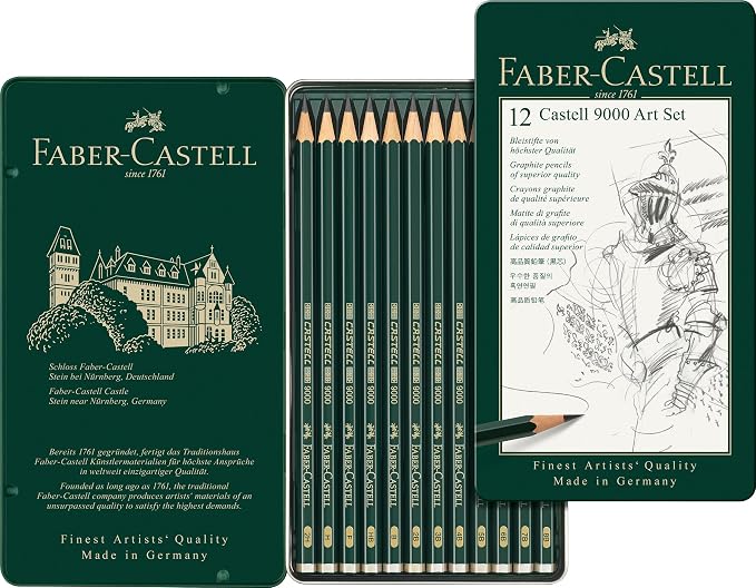 Faber-Castell 9000 Graphite Sketch Pencil Sets Art 8B - Image 2
