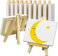 FIXSMITH 3x4 Inch Mini Stretched Canvas Easel Set- Bulk Pack of 12, Set by FIXSMITH