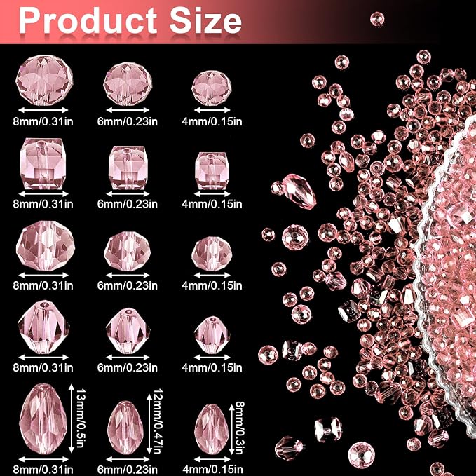 Crystal Beads, Rondelle Jewelry Beads - Image 2