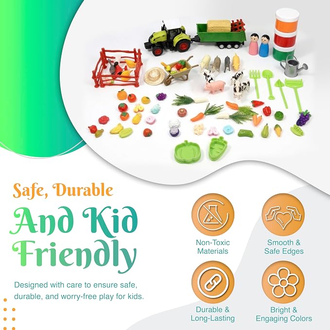 Farm Sensory Dough Kit Non-Toxic Dough - Image 6