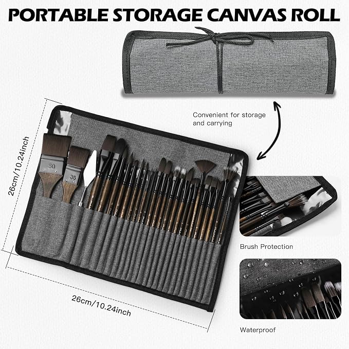 Fuumuui 26pcs Professional Paint Brush Set - Image 7