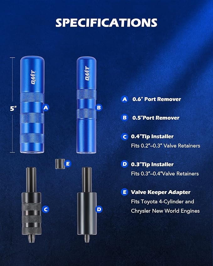 Orion Motor Tech Valve Spring Compressor Tool Kit, Valve Keeper Remover Installer Set with Valve Lapping Tools, Overhead Engine Valve Adjustment Tools for Valve Retainer Stem Seal Removal Installation