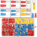 330PCS Crimp Connectors, 2.8mm 4.8mm 6.3mm Male and Female Spade Connector kit, 15 Types Crimp Terminals Electrical Connectors, Electrical Terminals Includes Spade Ring Fork Wire Connectors
