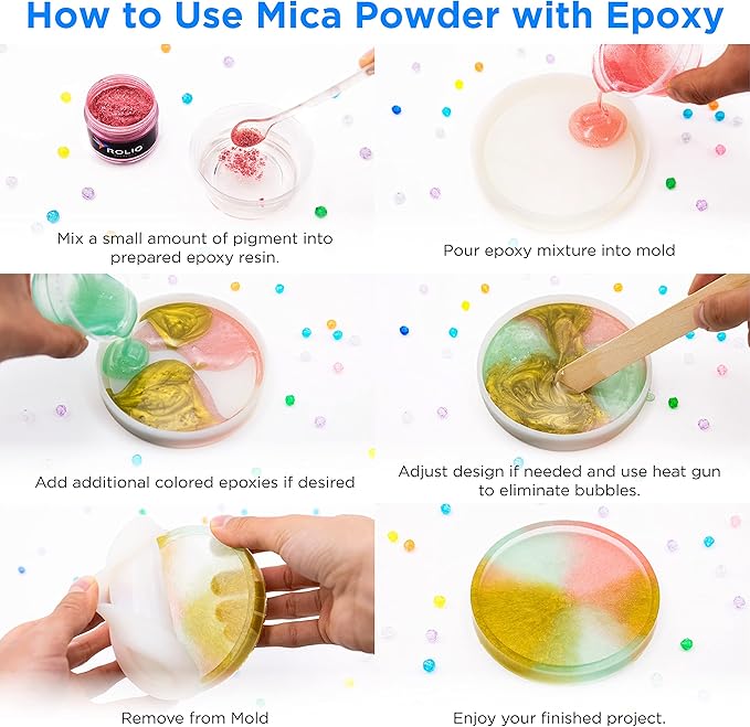 Rolio Mica Powder 72 Color Pearlescent Pigment - Image 7