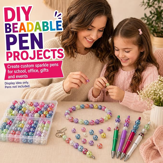 100 Pcs Beads for Pens - 16mm Focal Beads for Beadable Pens - Image 3