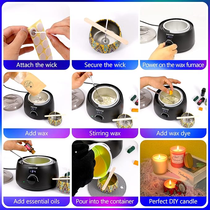 SAEUYVB Candle Making Kit, Soy Candle Making Kit - Image 6