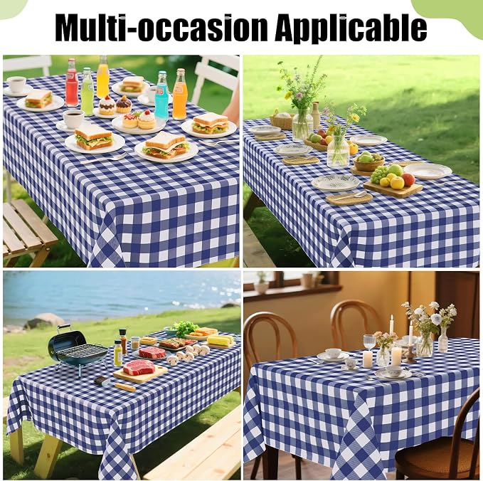 Smiry Square Table Cloth, Waterproof Vinyl Tablecloth - Image 6