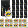 Mini Screwdriver Keychain Tape Measure Keychains Set Retractable Keychain Tape Measure Mini Screwdrivers in Pouch Keychain for Birthday Party Favors and Daily Use, 1 m/ 3 ft (24 Pcs)