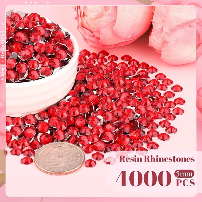 4000PCS 5mm Resin Rhinestones Bulk - Image 2