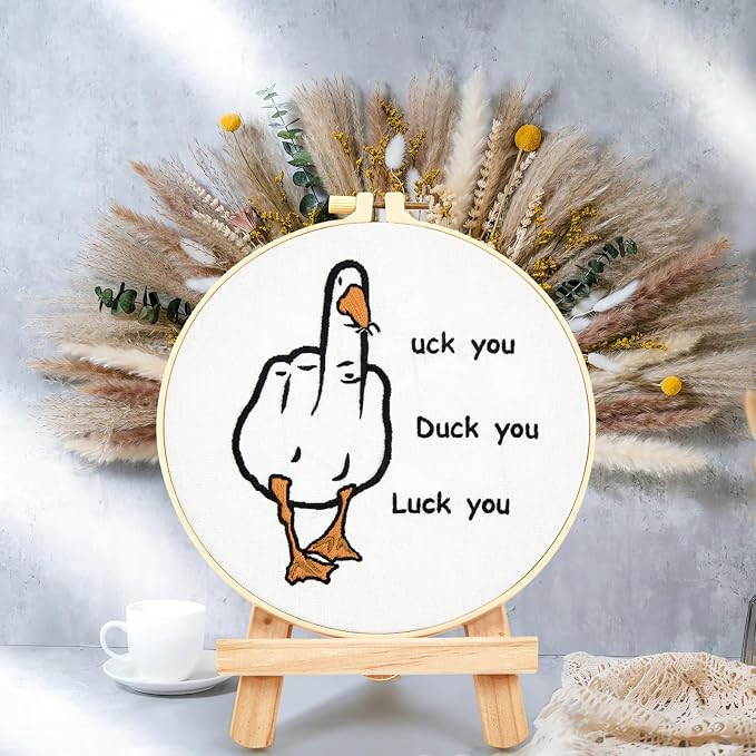 Middle Finger Duck Embroidery Kits - Image 3