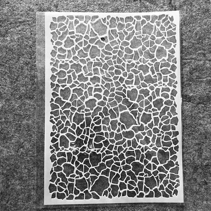 TIAMECH A4 Reusable Crackle Texture Stencil - Image 4