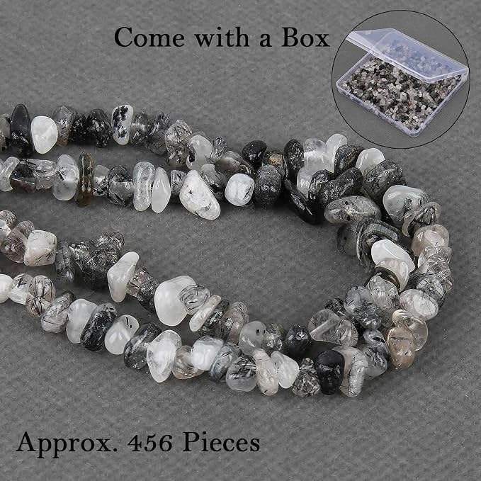 456 PCs Natural Chip Stone Beads, 5-8mm Irregular Multicolor Gemstones Loose - Image 4