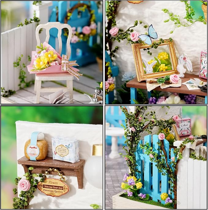 CUTEROOM DIY Doll House Miniature Furniture Wooden House Kit - Image 5