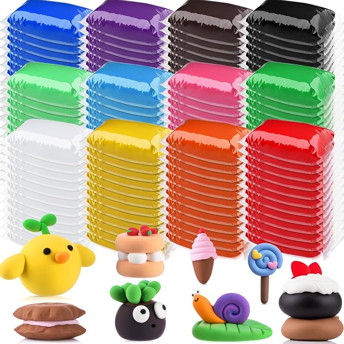 VioraWhite 72 Pcs 38oz Air Dry Clay Bulk Modeling Magic Ultra Lightweight Foam by VioraWhite