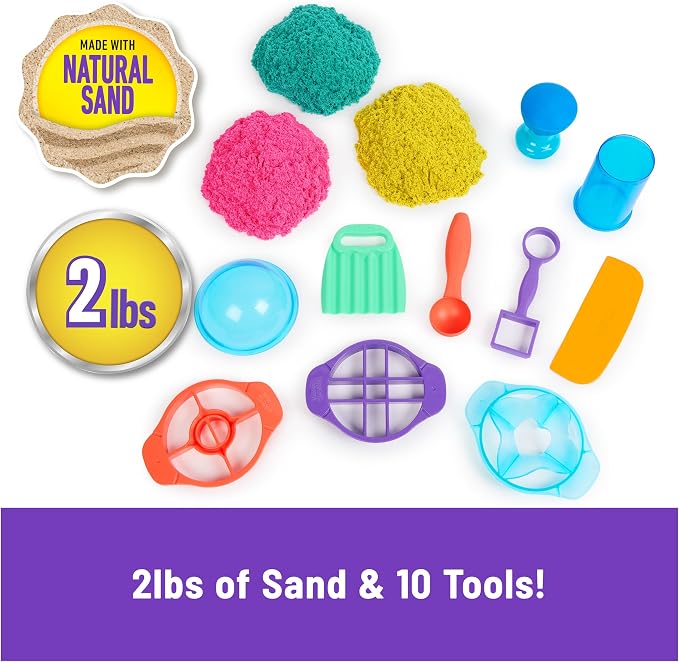 Kinetic Sand Ultimate Sandisfying Set, Moldable Sand Sensory Toys, Ages 7+ | Mix - Image 2