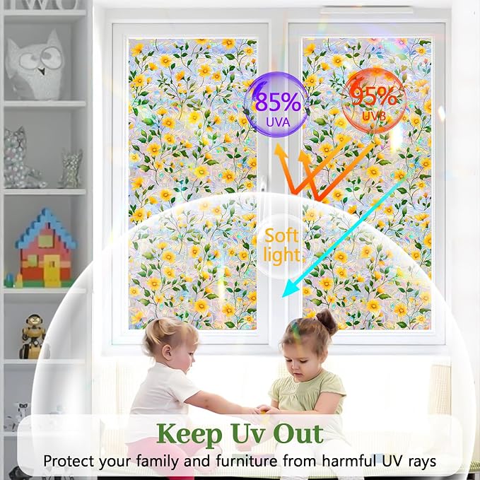 Bloss Flowers Window Privacy Film, Sunroof Decal - Image 4