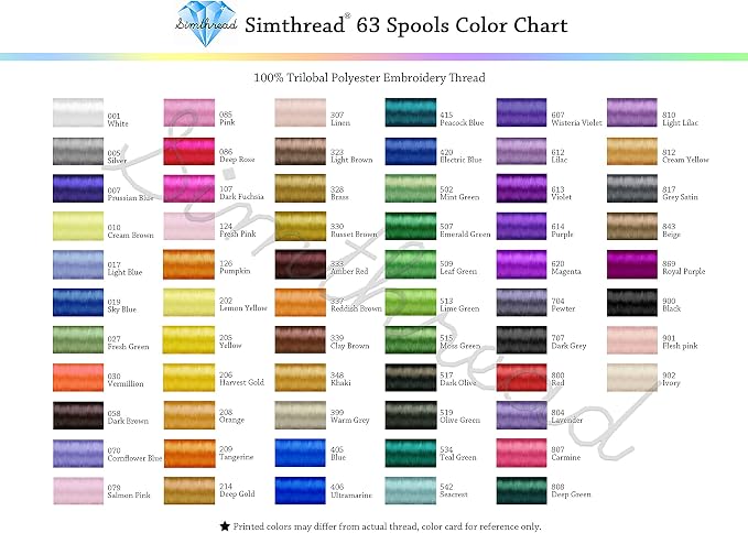 Simthread 63 Colors Polyester Compatible - Image 6