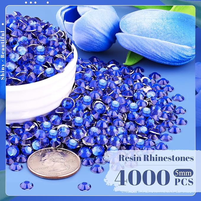 4000PCS 5mm Resin Rhinestones Bulk - Image 2
